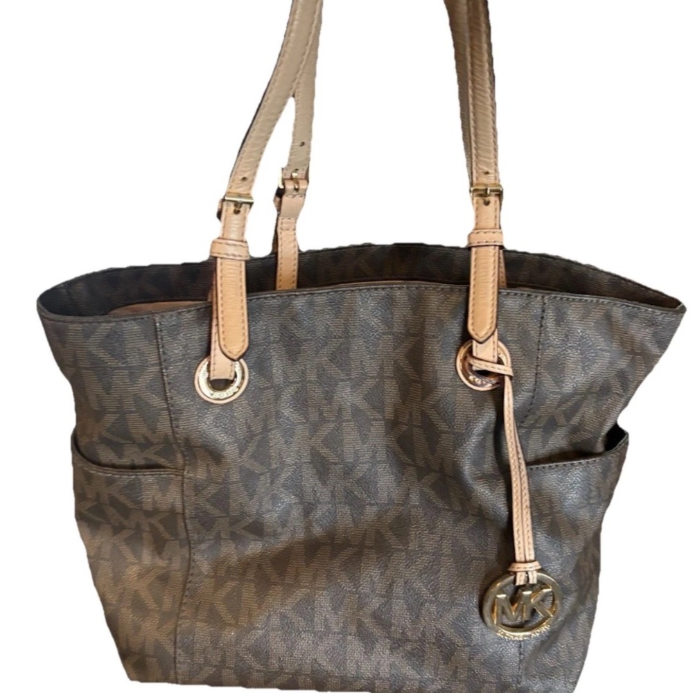 Michael Kors Brown and Tan Signature Tote